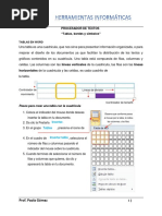 Uso de La Tablas