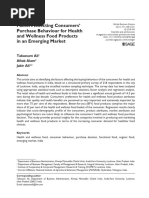 Ali Et Al 2018 Factors Affecting Consumers Purchase Behaviour For Health and Wellness Food Products in An Emerging