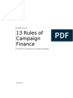 13 Rules of Campaign Finance