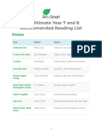 The Essential Year 7 and 8 Reading List