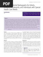 Prescribing Dental Radiographs For Infants, Children, Adolescents, and Individuals With Special Health Care Needs