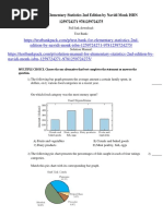 Elementary Statistics 2nd Edition by Navidi Monk ISBN Test Bank