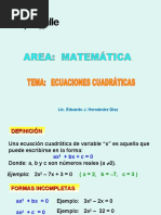 PPT Ecuaciones Cuadraticas