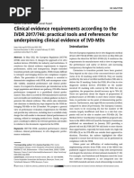 Clinical Evidence Requirements According To The IV