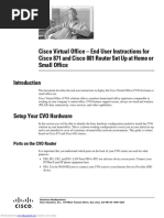 Cisco Virtual Office - End User Instructions For Cisco 871 and Cisco 881 Router Set Up at Home or Small Office