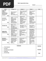 RUBRIC Argumentative