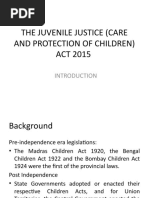 The Juvenile Justice (Care and Protection of