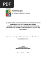 Relaciones Entre Los Organos Del Poder Constituido y El Organo Encargado de Ejercer La Funcion Constituyente