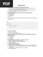 QCM Sur PHP