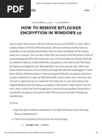 How To Remove BitLocker Encryption in Windows 10 - My Daily Hacks