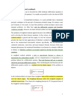 Structural Analysis FEM Lecture 6 Method of Weighted Residuals