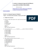 Genetic Analysis An Integrated Approach 2nd Edition by Sanders Bowman ISBN Test Bank