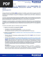 Comunicado N°5 - Documento Soporte en Adquisiciones A No Responsables de Facturar Electrónicamente Resolución 000488 - Abril 29 de 2022 Siesa