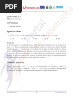 Clase#15 Factorización División Sintética