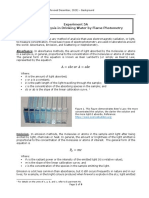 Experiment 5A - Ca Analysis by Flame Photometry - Background