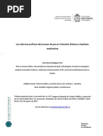 Reformas Políticas y Proceso de Paz 2018