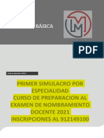 Simulacro de Nombramiento Docente 2021 - Matematica