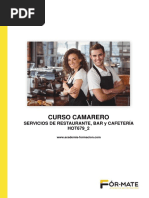 Temario Manual Curso Camarero Restaurante Bar y Cafeteria