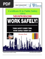 Book of Work Safely - MSMWHS200