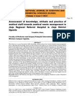 Assessment of Knowledge, Attitude and Practice of Medical Staff Towards Medical Waste Management in Jinja Regional Referral Hospital in Jinja District Uganda