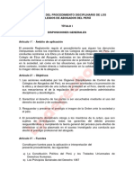 Proyecto de Reglamento Disciplinario de Los Colegios de Abogados Del Peru LP