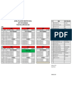 Jadwal Pelajaran Baru A1 Siang