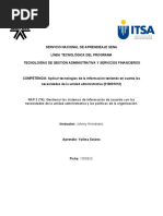 Tipos de Sistema de Informacion y Componente Yolima