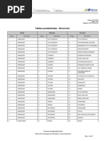 Tablas de Direccion