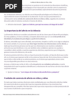 4 Señales de Falta de Afecto en Niños y Niñas