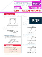 Ángulos en Rectas Paralelas y Secantes para Primer Grado de Secundaria