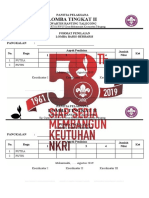 Lomba Tingkat Ii: 1. Putra 2. Putri Mekarmukti, .. Agustus 2019 Koordinator I Koordinator II Koordinator III