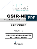 1.CSIR Life Science Sample MOLECULES THEIR INERACTION RELEVANT TO BIOLOGY