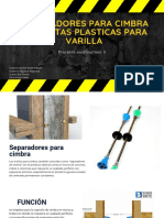 Separadores para Cimbre y Silletas Plasticas para Varilla