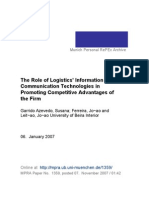 The Role of Logistics' Information and Communication Technologies in Promoting Competitive Advantages of The Firm