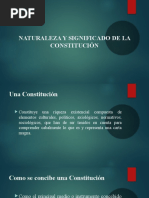 Naturaleza y Significado de La Constitución