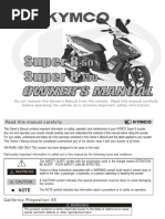 KYMCO Super 8 50 150 Scooters Owner's Manual PDF