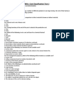 Cost Classification MA1 Test 1