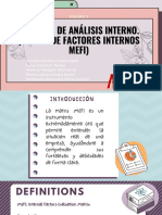 Equipo 2 - Tecnicas de Analisis Interno. (Matriz de Factores Internos MEFI)