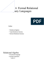 Formal Relational Query Languages