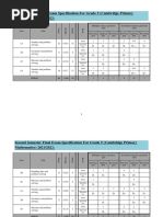 Grade 5 Specifications Cambridge