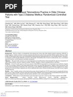 Mobile Phone-Based Telemedicine Practice in Older Chinese Patients With Type 2 Diabetes Mellitus