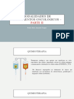 II PARTE - Modalidades de Tratamentos Oncológicos