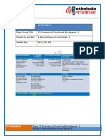 Harrod and Domar Growth Model 1