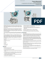 Datasheet Siemens Sitrans p500 Pressure Transmitter