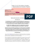 Resolución Conjunta 1101 de 2020 Instituto Geográfico Agustín Codazzi Word