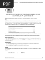 Solved Past Papers Income Tax Numericals of ICMAP STAGE IV - (2003 TO 2015)