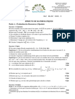 Epreuve de Mathematiques Partie A: Évaluation Des Ressources (15points)