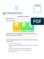 Pauta Evaluación Resolución de Problemas 5°