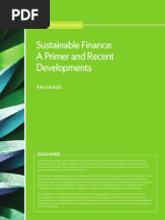 Sustainable Finance - A Primer and Recent Developments