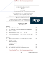 ICSE Class 10 Computer Applications Question Paper 2012